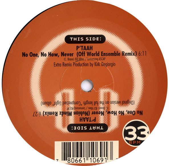 P'Taah - No One, No How, Never - Used Vinyl Record 12" image 1
