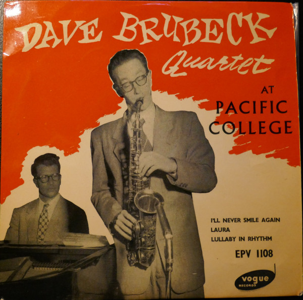 Dave Brubeck Quartet - At Pacific College - Used Vinyl Record 7" image 1