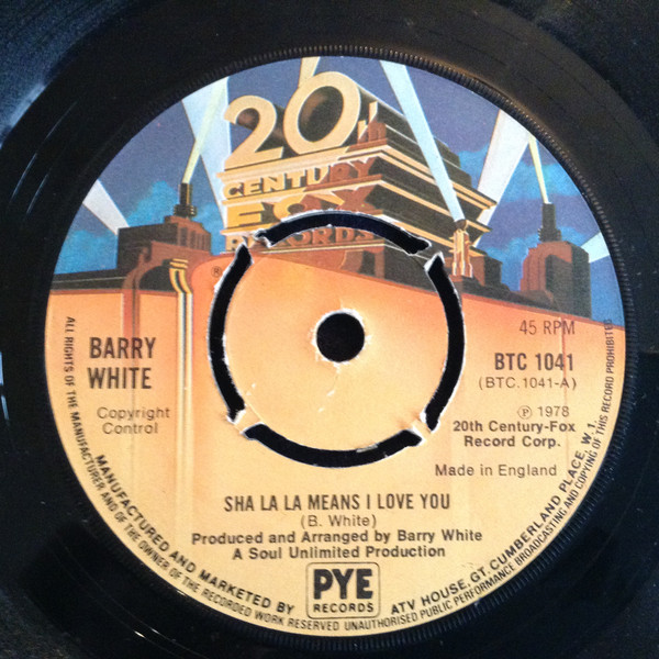 Barry White - Sha La La Means I Love You - Used Vinyl Record 7" image 1