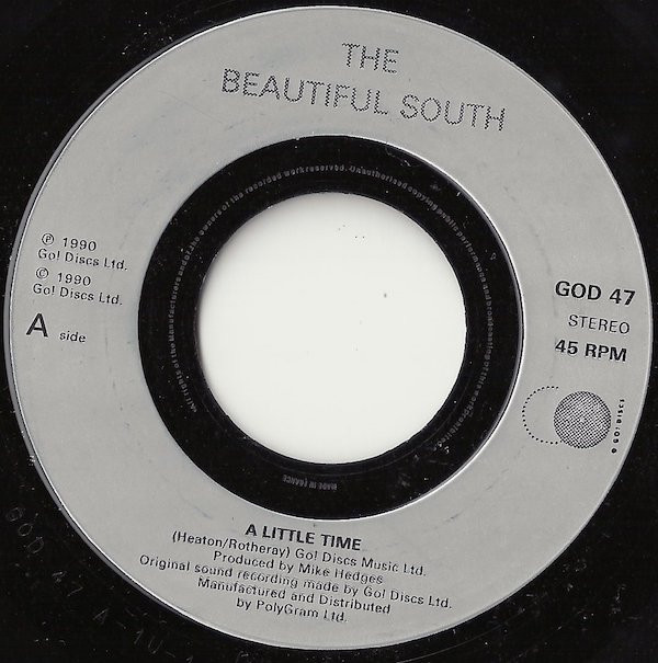 Beautiful South - A Little Time - Used Vinyl Record 7" image 1