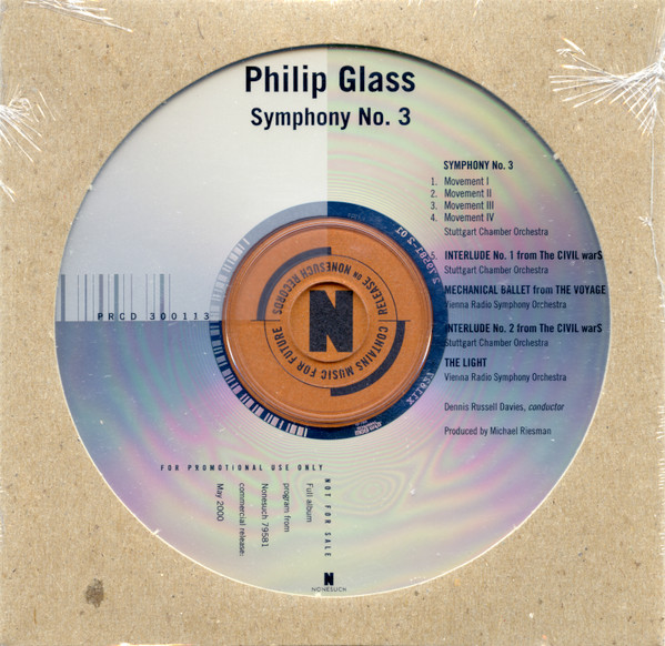 Philip Glass - Symphony No. 3 - CD image 1