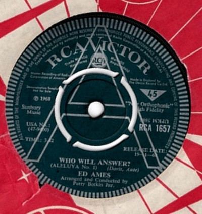 Ed Ames - Who Will Answer? - Used Vinyl Record 7" image 1