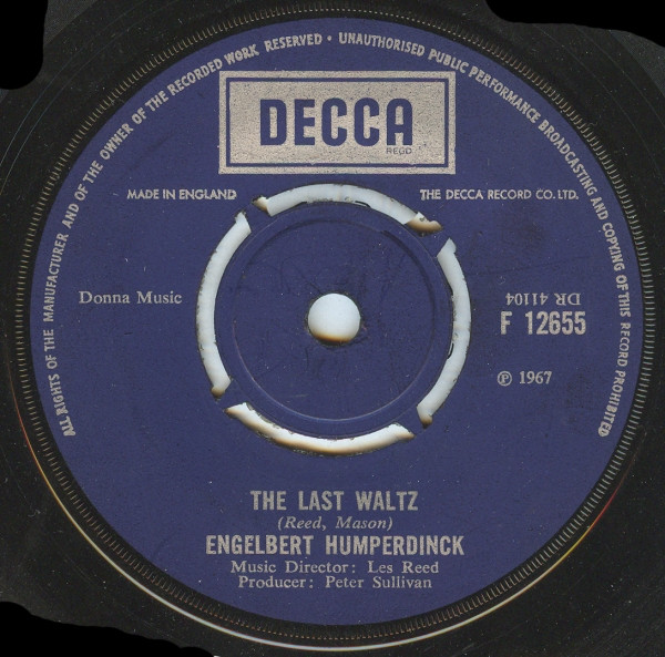 Engelbert Humperdinc - Last Waltz / That Promise - Used Vinyl Record image 1