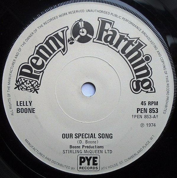 Lelly Boone - Our Special Song - Used Vinyl Record 7" image 1