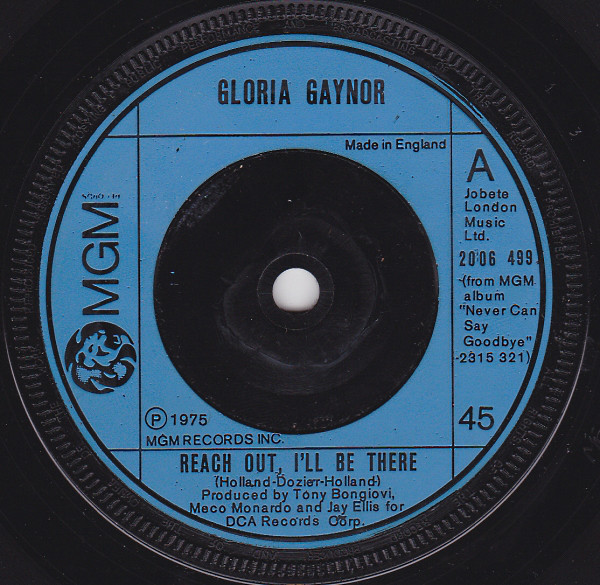 Gloria Gaynor - Reach Out, I'll Be There - Used Vinyl Record 7" image 1