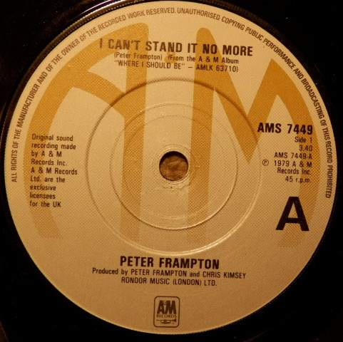 Peter Frampton - I Can't Stand It No More - Used Vinyl Record 7" image 1