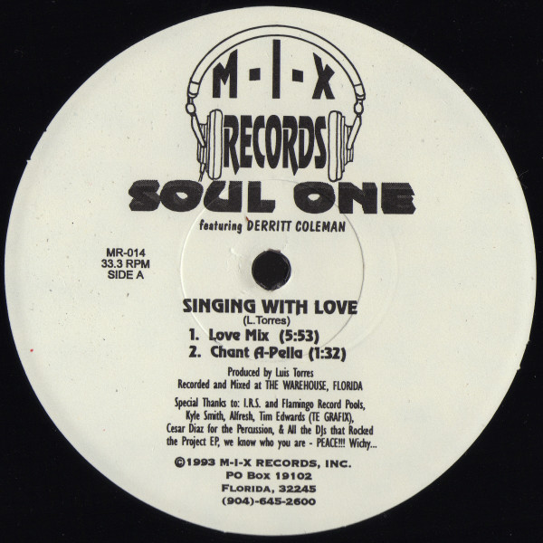 Soul One - Singing With Love - Vinyl Record 12" image 1