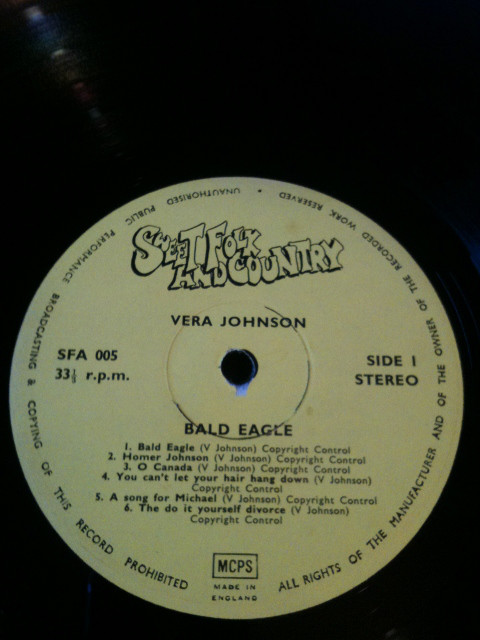 Vera Johnson - Bald Eagle - Used Vinyl Record image 1