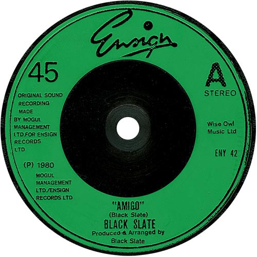 Black Slate - Amigo - Used Vinyl Record 7" image 1
