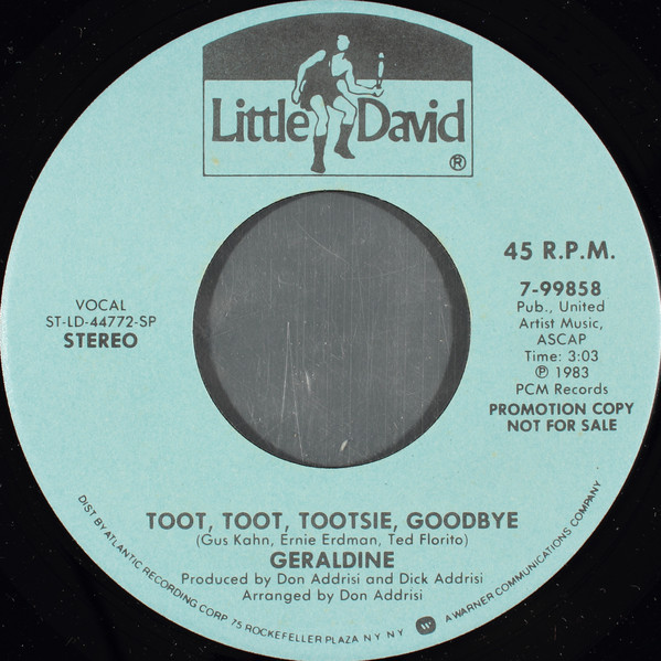 Toot, Toot, Tootsie, Goodbye