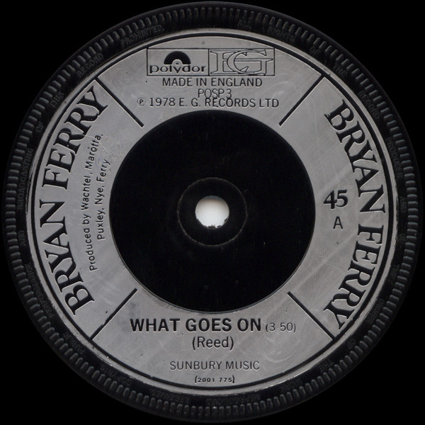 Bryan Ferry - What Goes On - Used Vinyl Record 45 RPM image 1