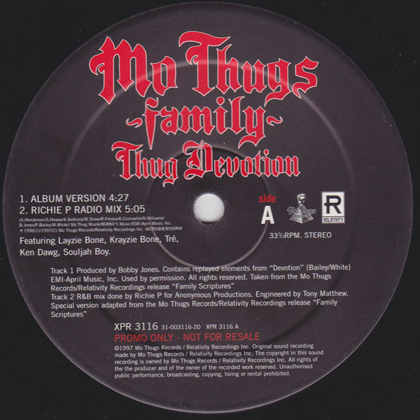 Mo Thugs Family - Thug Devotion - Used Vinyl Record 12" image 1