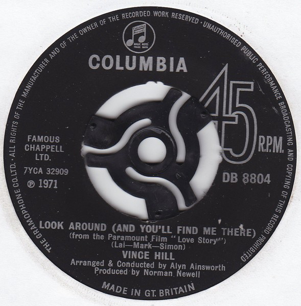 Vince Hill - Look Around (And You'll Find Me There) (From The Paramou image 1