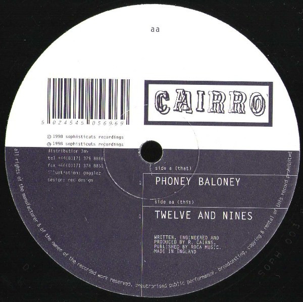 Cairro - Phoney Baloney - Used Vinyl Record 12" image 1