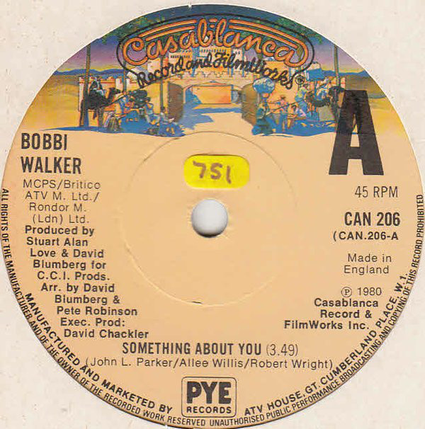 Bobbi Walker - Something About You - Used Vinyl Record 7" image 1