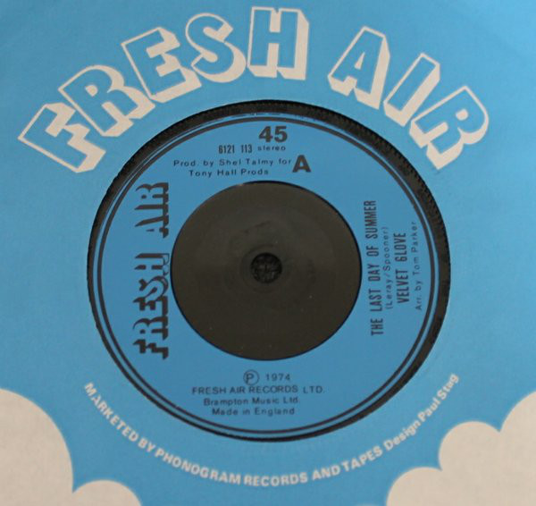 Velvet Glove - Last Day Of Summer - Used Vinyl Record 7" image 1