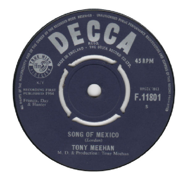 Tony Meehan - Song Of Mexico - Used Vinyl Record 7" image 1