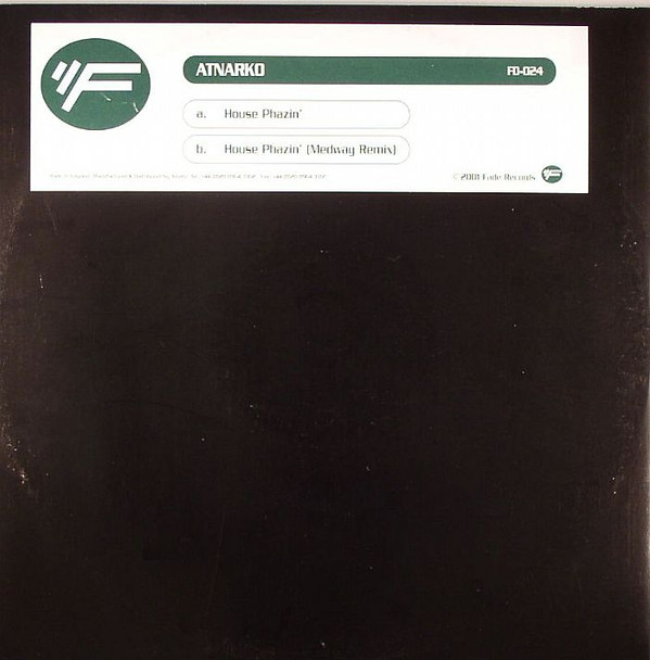 Atnarko - House Phazin' - Used Vinyl Record 12" image 1