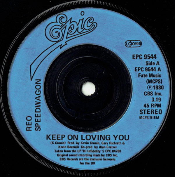 REO Speedwagon - Keep On Loving You - Used Vinyl Record 7" image 1