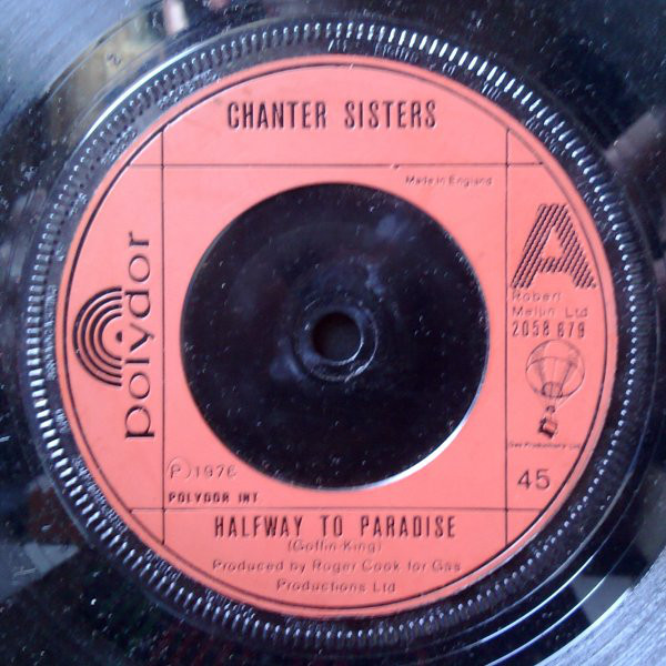 Chanter Sisters - Halfway To Paradise - Used Vinyl Record 7" image 1