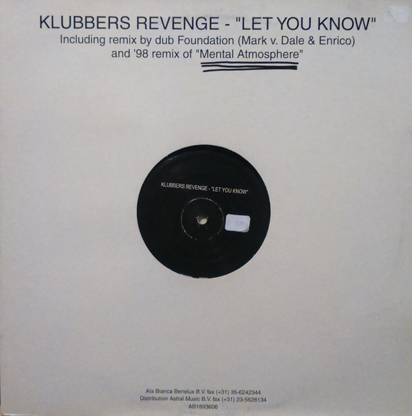 Klubbers Revenge - Let You Know - Used Vinyl Record 12" image 1