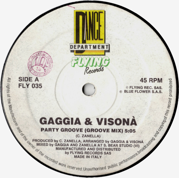 Luciano Gaggia - Party Groove - Used Vinyl Record 12" image 1