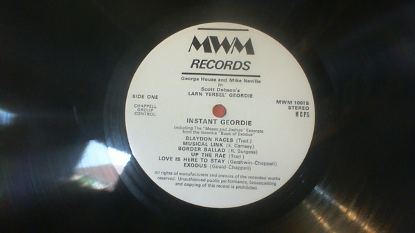 George House - Larn Yersel' Geordie - Used Vinyl Record image 1
