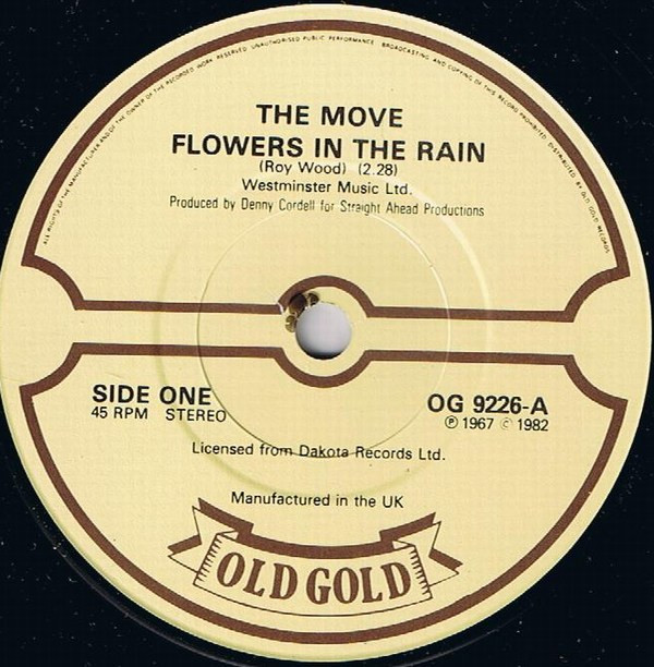 Move - Flowers In The Rain / Fire Brigade - Used Vinyl Record 7" image 1