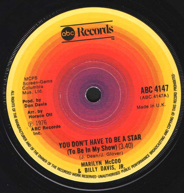 Marilyn McCoo & Bill - You Don't Have To Be A Star (To Be In My Show) image 1