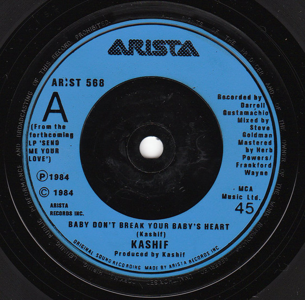 Kashif - Baby Don't Break Your Baby's Heart - Used Vinyl Record 7" image 1