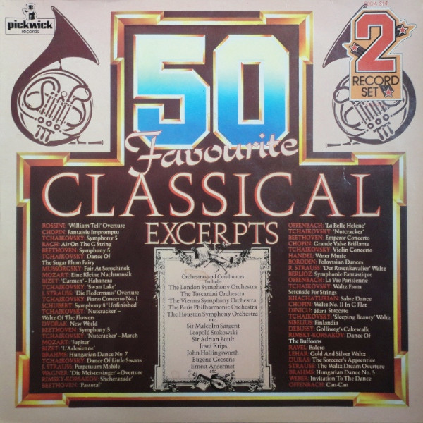 Various - 50 Favourite Classical Excerpts - Used Vinyl Record image 1