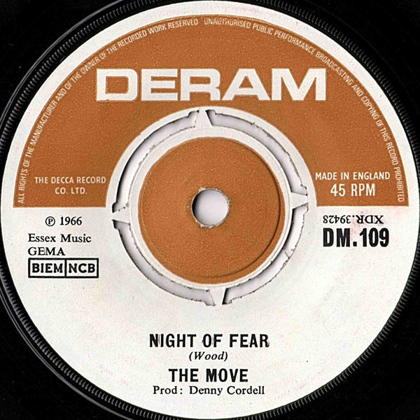 Move - Night Of Fear - Used Vinyl Record 7" image 1