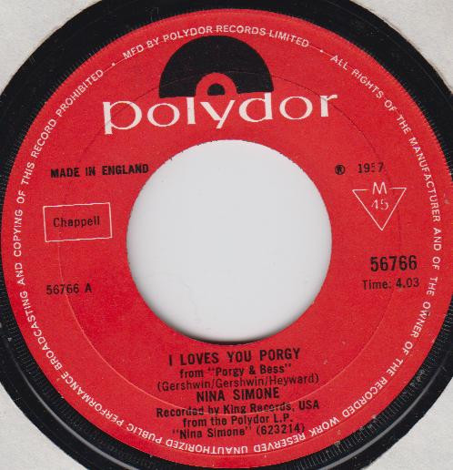 Nina Simone - I Loves You Porgy / He Needs Me - Used Vinyl Record 7" image 1