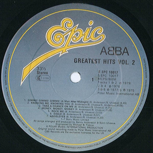 ABBA - Greatest Hits Vol. 2 - Used Vinyl Record image 1