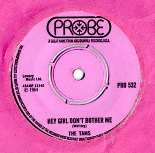 Tams - Hey Girl Don't Bother Me - Used Vinyl Record 7" image 1