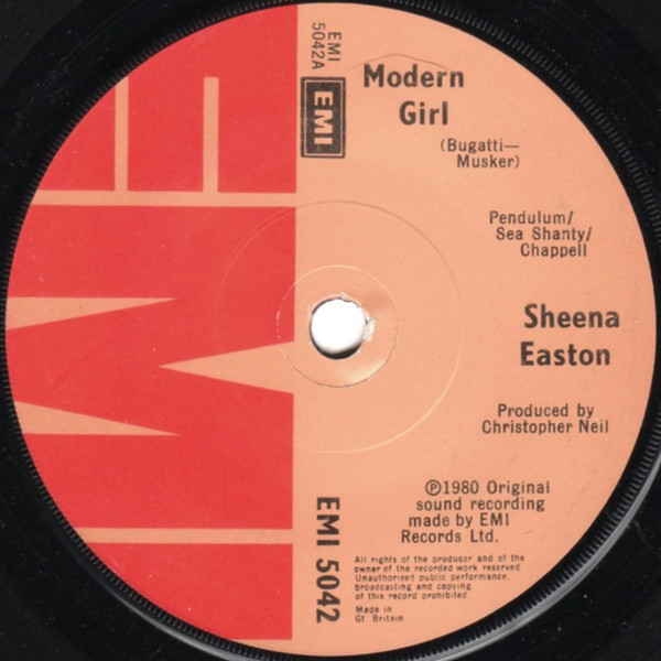 Sheena Easton - Modern Girl - Used Vinyl Record 7" image 1