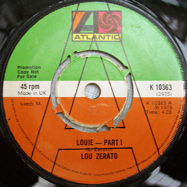 Louis Zerato - Louie - Used Vinyl Record 7" image 1