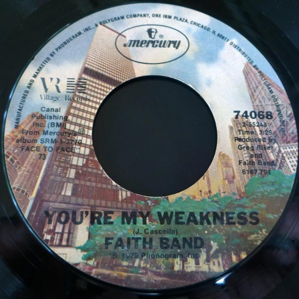 Faith Band - You're My Weakness / Forever - Used Vinyl Record 7" image 1