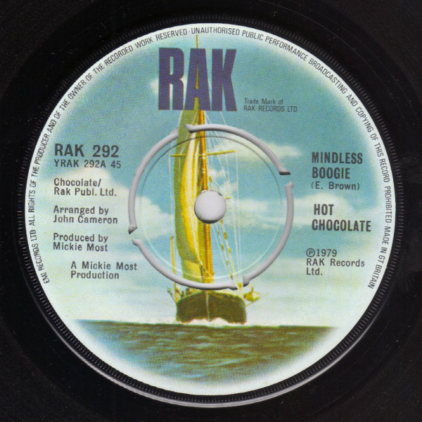 Hot Chocolate - Mindless Boogie - Used Vinyl Record 7" image 1