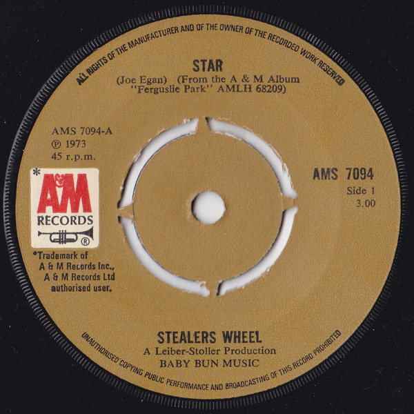 Stealers Wheel - Star - Used Vinyl Record 7" image 1
