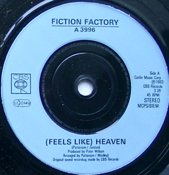 Fiction Factory - (Feels Like) Heaven - Used Vinyl Record 7" image 1