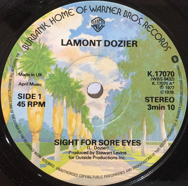 Lamont Dozier - Sight For Sore Eyes - Used Vinyl Record 7" image 1