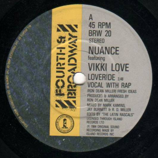 Nuance - Loveride - Used Vinyl Record 7" image 1