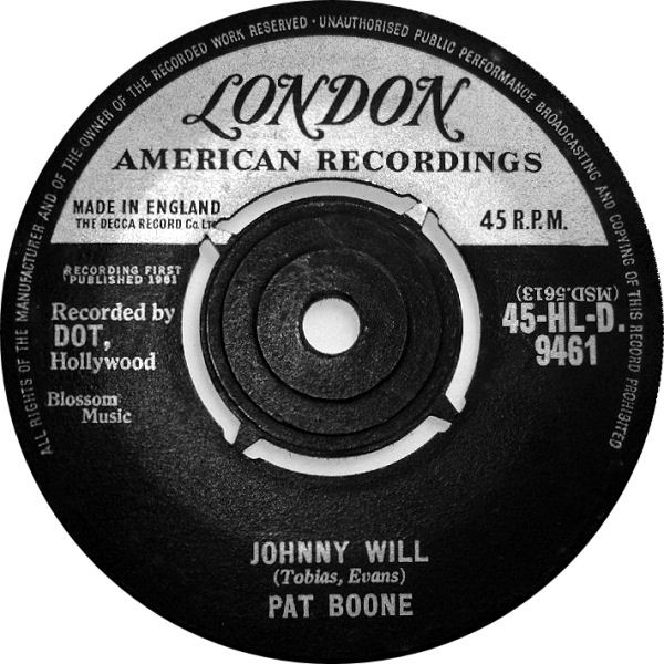 Pat Boone - Johnny Will - Used Vinyl Record 7" image 1