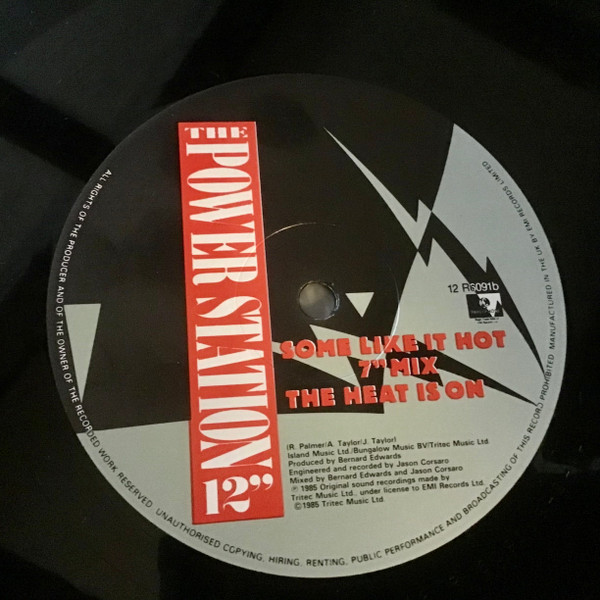 Power Station - Some Like It Hot / The Heat Is On - Used Vinyl Record 1 image 1