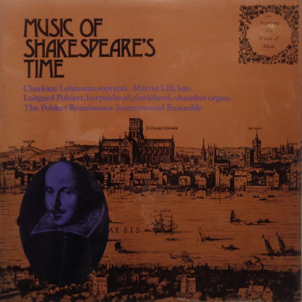 Charlotte Lehmann - Music Of Shakespeare's Time - Used Vinyl Record image 1