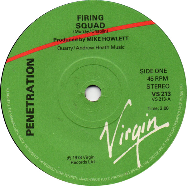 Penetration - Firing Squad - Used Vinyl Record 7" image 1