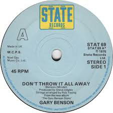 Gary Benson - Don't Throw It All Away - Used Vinyl Record 7" image 1