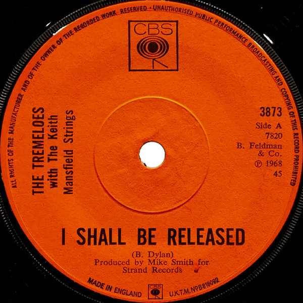 Tremeloes - I Shall Be Released - Used Vinyl Record 7" image 1