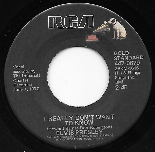 Elvis Presley - re Goes My Everything / I Really Don't Want To Know - image 1